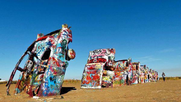 Route 66 Cadillac Ranch à Amarillo, Texas