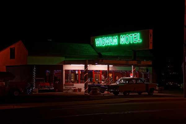 Wigwam Motel de nuit Holbrook Route 66 Arizona