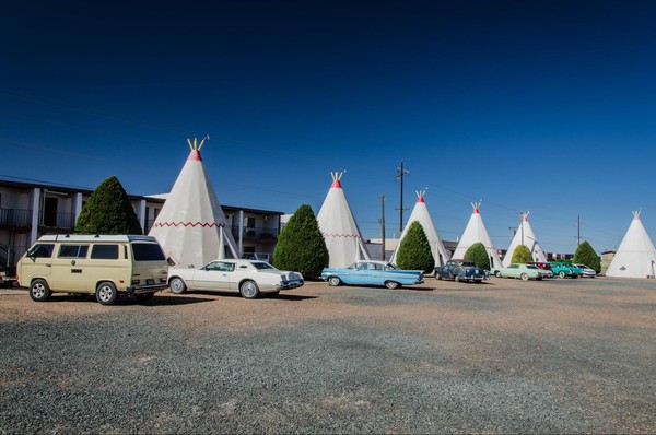Célèbres tipis du Wigwam Motel Holbrook Route 66 Arizona