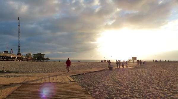 Plage de Santa Monica Californie