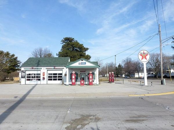 Ambler's Texaco Gas Station à Dwight Route 66 Illinois