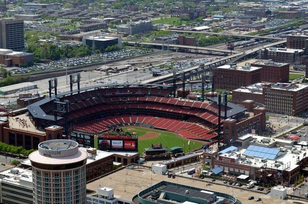 Le Busch Stadium, terrain de baseball des Cardinals