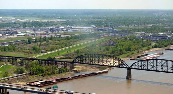 Vue sur les environs de Saint-Louis depuis la Gateway Arch