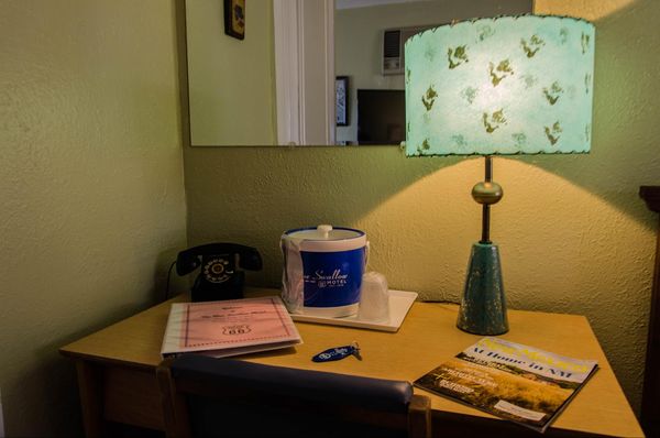 Intérieur chambre Blue Swallow Motel Tucumcari Route 66 Nouveau-Mexique