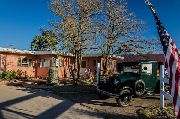 Cour du Blue Swallow Motel Tucumcari Route 66 Nouveau-Mexique