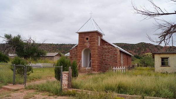 Église Cuervo Route 66 Nouveau-Mexique