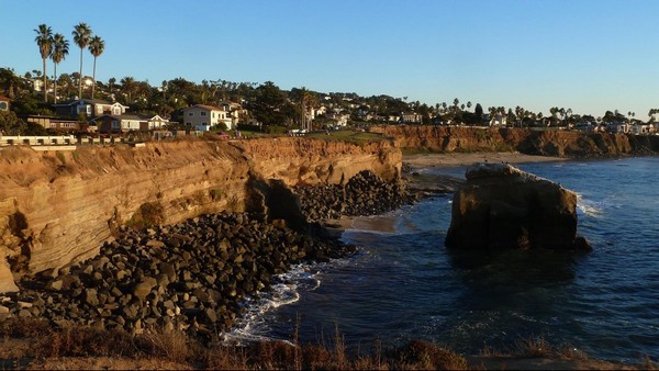 Sunset Cliffs au crépuscule Point Loma San Diego