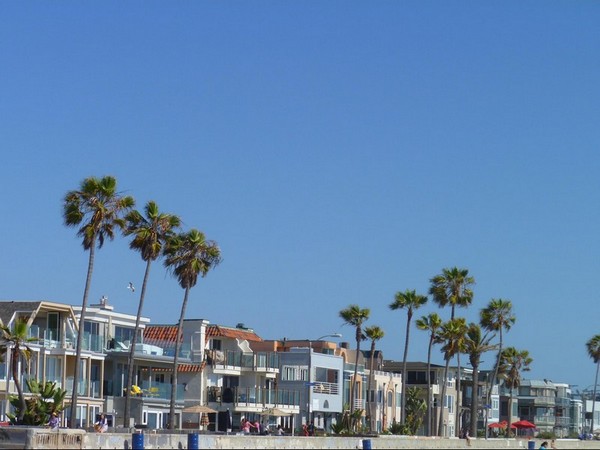 Architecture colorée de Mission Beach San Diego