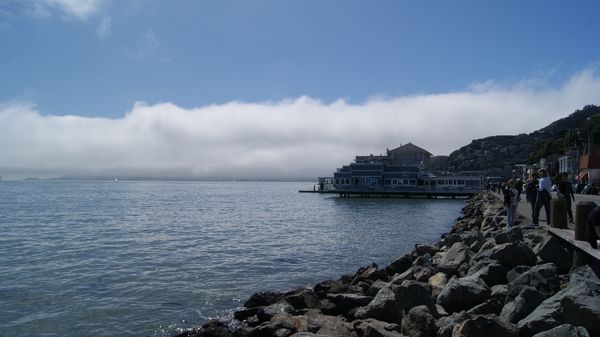 Vue sur la baie de San Francisco depuis Bridgeway Sausalito