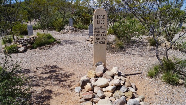 Tombe de Lester Moore, cimetière de Timbstone Arizona