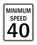 Panneau minimum speed 40