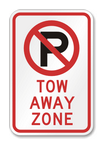 Panneau tow away zone