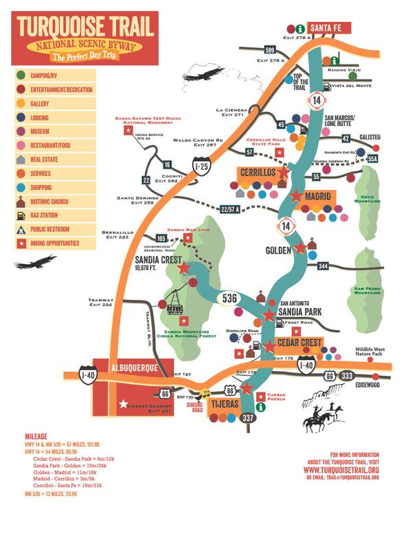 Carte Turquoise Trail