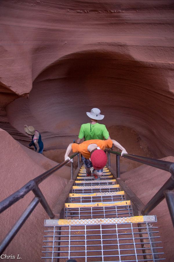 Escaliers métalliques Lower Antelope Canyon