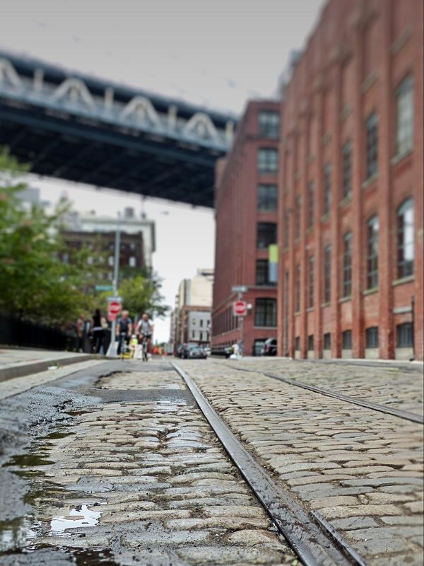 Rue pavée Dumbo Brooklyn New York