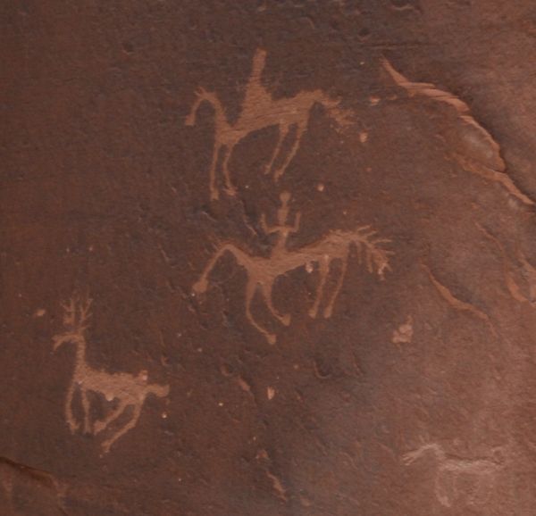 Canyon de Chelly Petroglyphs - Riders Hunting an Antilope (2006) Andreas F. Borchert