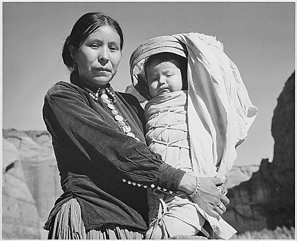 Navajo Woman and Infant, Canyon de Chelle, Arizona