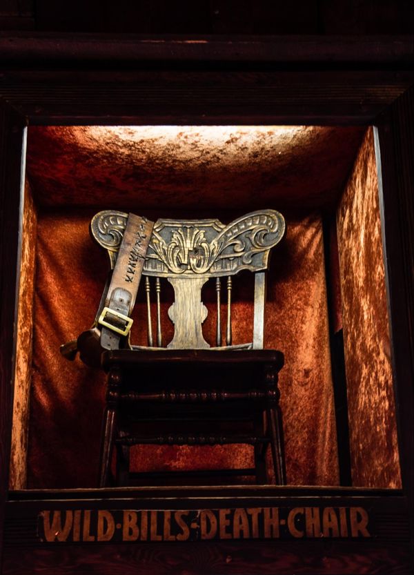 Chaise de Wild Bill Hickok au moment de son assassinat Saloon #10 Deadwood