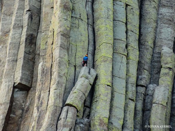 Colonnes de magma Devils Tower Wyoming