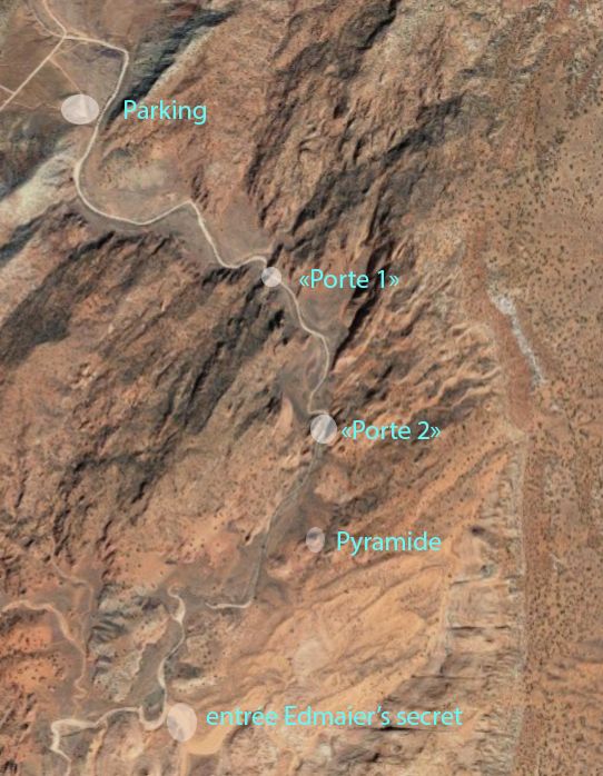 Plan du sentier d'accès à Edmaier's Secret Arizona