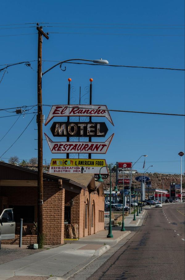 Enseigne El Rancho Motel Holbrook Route 66 Arizona