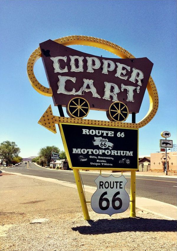 Enseigne Copper Cart Seligman Route 66 Arizona