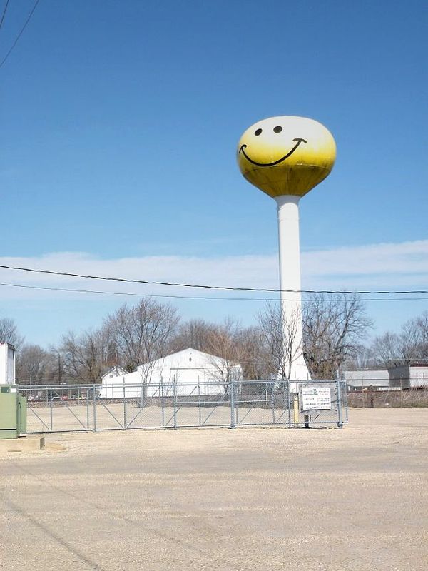 Smiley Water Tower Atlanta Illinois Route 66