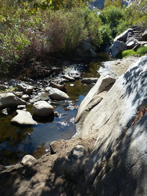 Le sentier longe la Tahquitz Creek