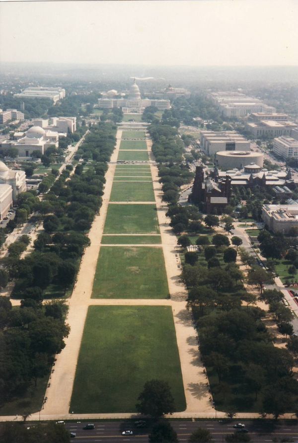 Le National Mall depuis le haut du Washington Monument