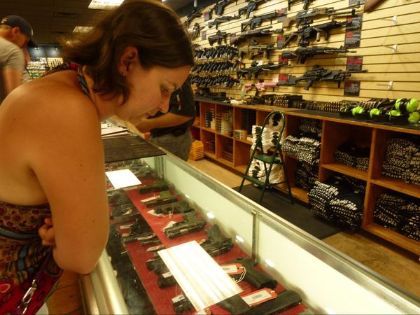 Vitrine armes stand de tir Las Vegas