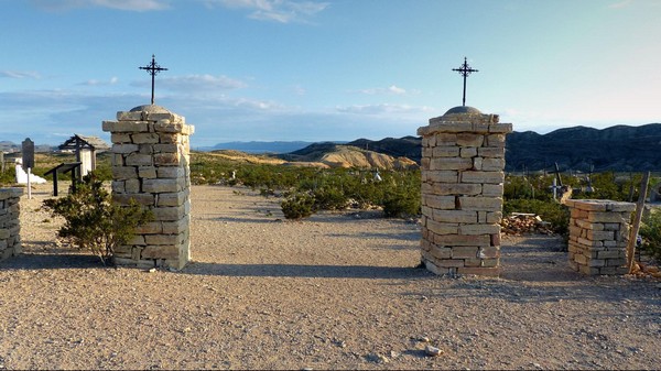 Entrée du cimetière de Terlingua Texas 