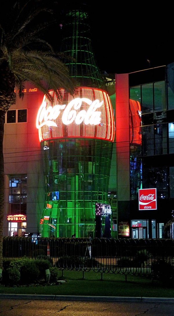 Coca Cola Store bouteille géant extérieur Las Vegas