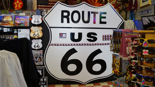 Addicted to Route 66 le plus gros écusson en acier Williams