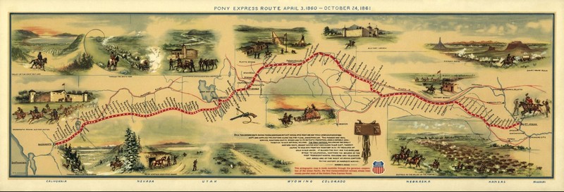 Carte du Pony Express