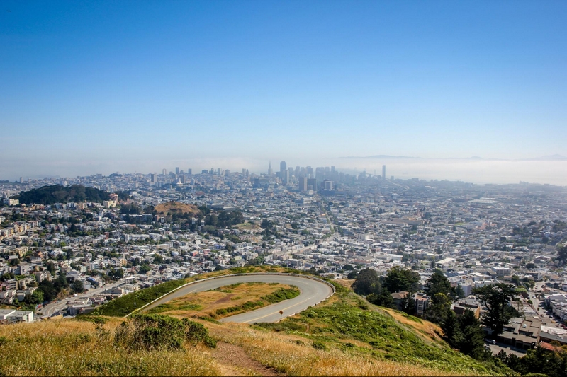 Vue de San Francisco depuis les Twin Peaks