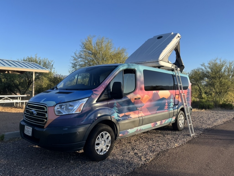 Campervan dans l'Ouest américain