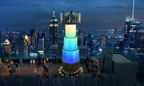 Skylift Top of the Rock de nuit