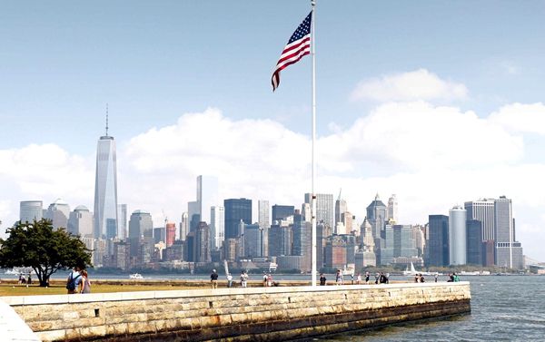 Manhattan depuis Ellis Island