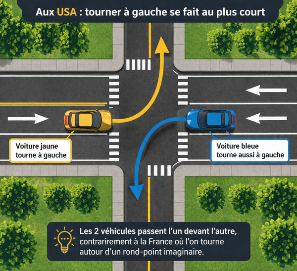 Tourner à gauche aux USA