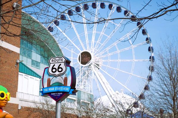 Route 66 panneau Navy Pier Chicago